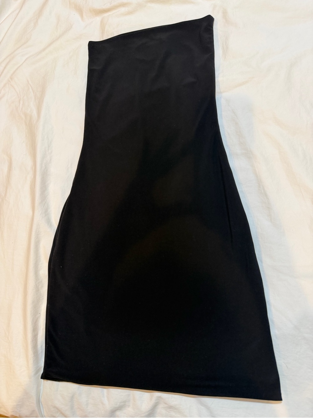 Classic Strapless Black Midi Dress